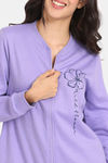 Rosaline Cozy Fits Knit Poly Loungewear Top - Violet Tulip — thumbnail 5